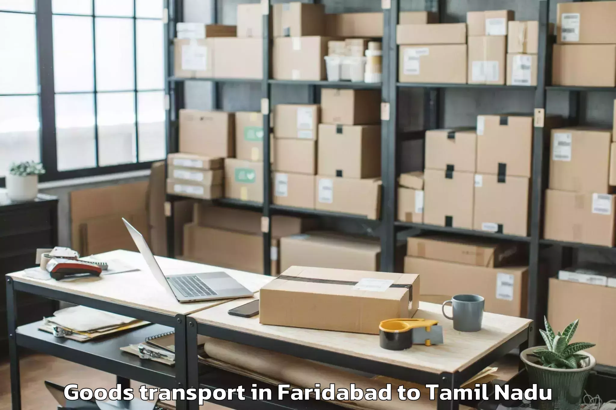 Leading Faridabad to Vels University Chennai Goods Transport Provider